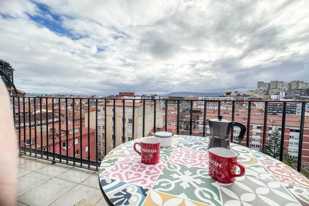 Acogedor Loft Con Vistas A La Ciudad Appartement Santander Buitenkant foto